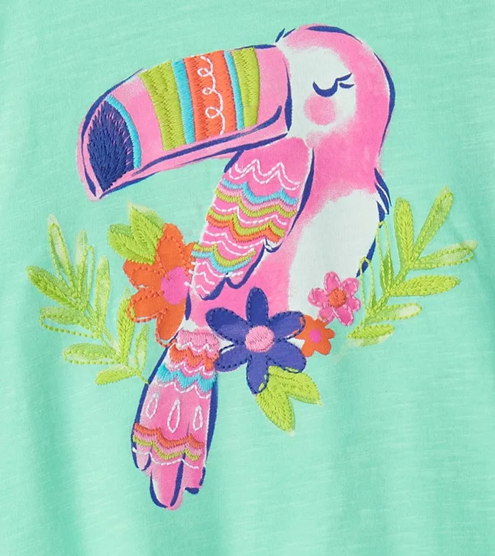 Baby and Toddler Girls Garden Tucan Graphic Tee Hatley