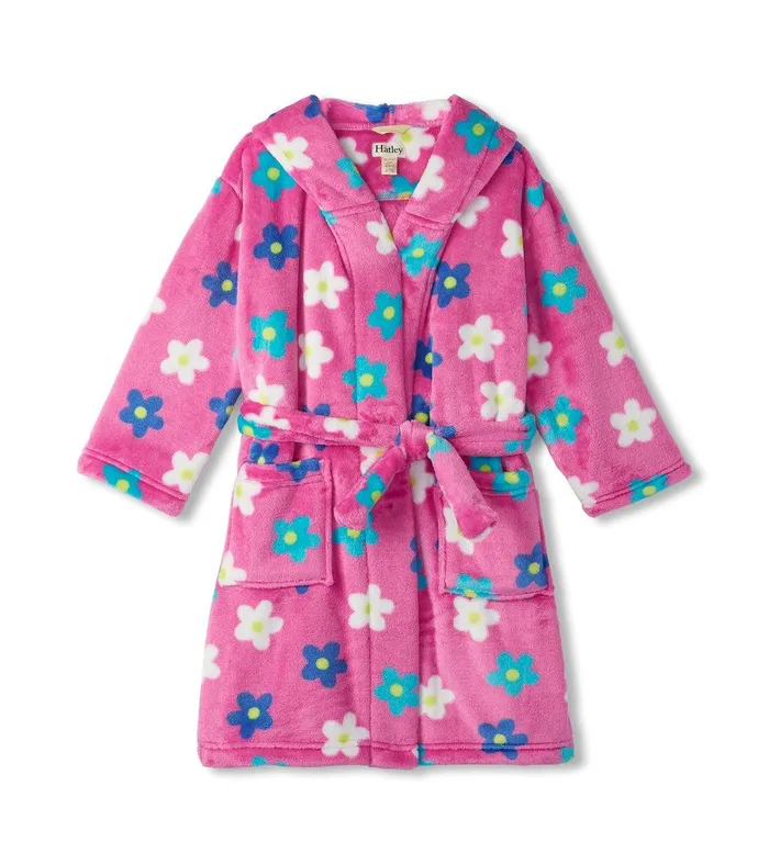 Baby Girls Daisies Fleece Robe Hatley