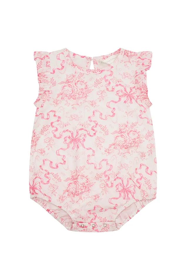 Baby Kids LoveShackFancy Baby Marletta Onesie Bubblegum Blast