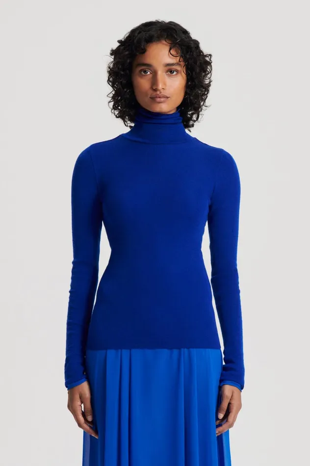 Babywool Women Scanlan Theodore BABYWOOL POLO Cobalt Babywool Women Scanlan Theodore BABYWOOL POLO Cobalt