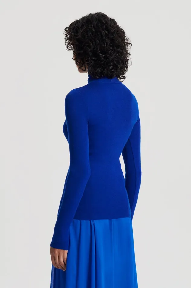 Babywool Women Scanlan Theodore BABYWOOL POLO Cobalt Babywool Women Scanlan Theodore BABYWOOL POLO Cobalt