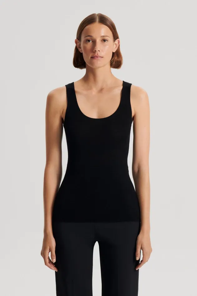 Babywool Women Scanlan Theodore BABYWOOL SINGLET Black All Babywool Women Scanlan Theodore BABYWOOL SINGLET Black All