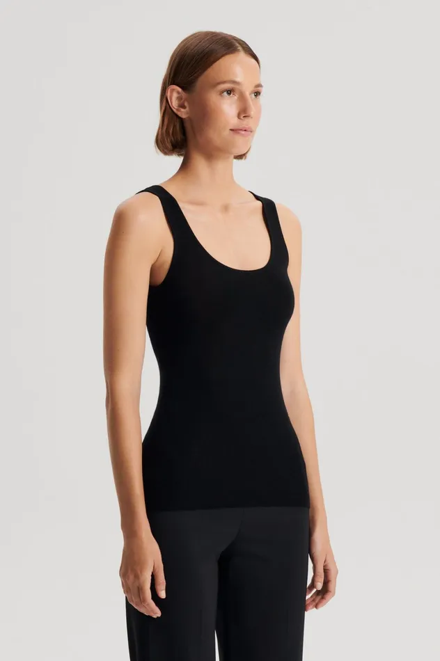 Babywool Women Scanlan Theodore BABYWOOL SINGLET Black All Babywool Women Scanlan Theodore BABYWOOL SINGLET Black All