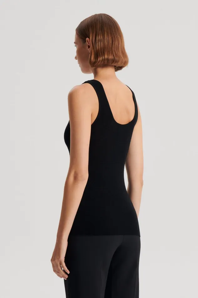 Babywool Women Scanlan Theodore BABYWOOL SINGLET Black All Babywool Women Scanlan Theodore BABYWOOL SINGLET Black All