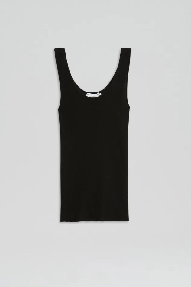 Babywool Women Scanlan Theodore BABYWOOL SINGLET Black All Babywool Women Scanlan Theodore BABYWOOL SINGLET Black All