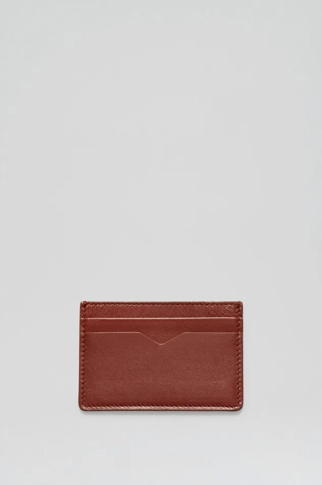 Bags Women Scanlan Theodore FLAT CARD HOLDER Cognac