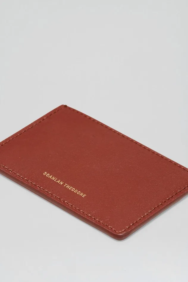 Bags Women Scanlan Theodore FLAT CARD HOLDER Cognac
