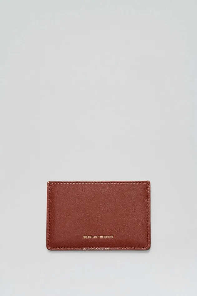 Bags Women Scanlan Theodore FLAT CARD HOLDER Cognac