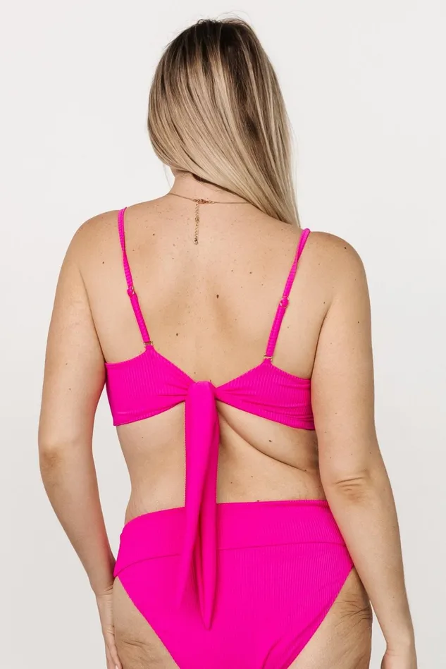 Baltic Born Bikini Women Oakland Ribbed Bikini Top Pink Baltic Born Bikini Women Oakland Ribbed Bikini Top Pink