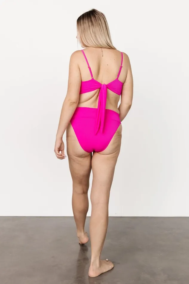 Baltic Born Bikini Women Oakland Ribbed Bikini Top Pink Baltic Born Bikini Women Oakland Ribbed Bikini Top Pink