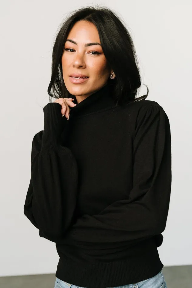 Baltic Born Blouses Shirts Women Danica Turtleneck Knit Top Black Baltic Born Blouses Shirts Women Danica Turtleneck Knit Top Black