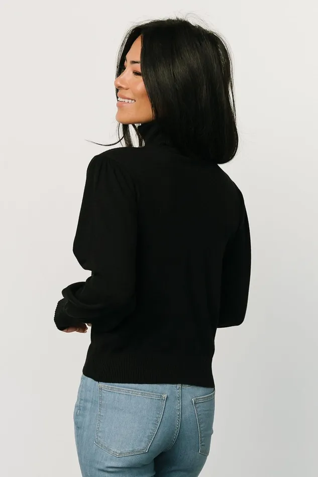 Baltic Born Blouses Shirts Women Danica Turtleneck Knit Top Black Baltic Born Blouses Shirts Women Danica Turtleneck Knit Top Black