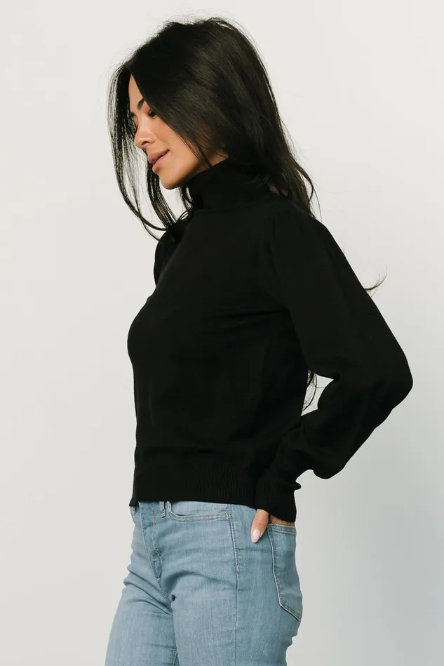 Baltic Born Blouses Shirts Women Danica Turtleneck Knit Top Black Baltic Born Blouses Shirts Women Danica Turtleneck Knit Top Black
