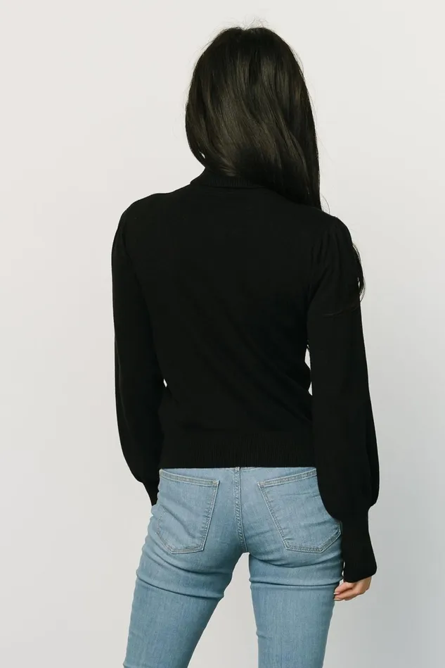 Baltic Born Blouses Shirts Women Danica Turtleneck Knit Top Black Baltic Born Blouses Shirts Women Danica Turtleneck Knit Top Black