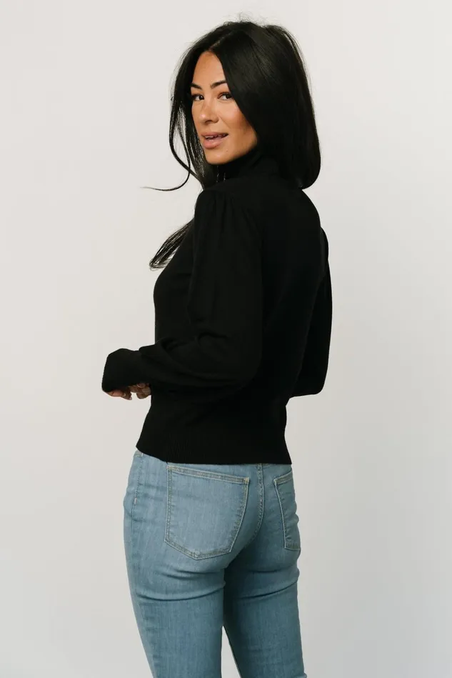Baltic Born Blouses Shirts Women Danica Turtleneck Knit Top Black Baltic Born Blouses Shirts Women Danica Turtleneck Knit Top Black