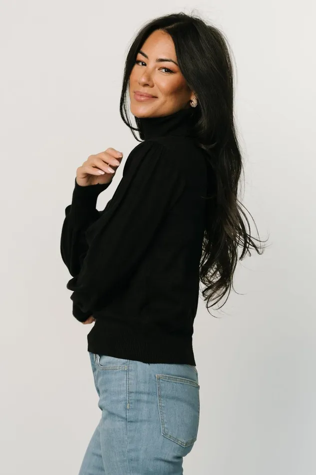 Baltic Born Blouses Shirts Women Danica Turtleneck Knit Top Black Baltic Born Blouses Shirts Women Danica Turtleneck Knit Top Black