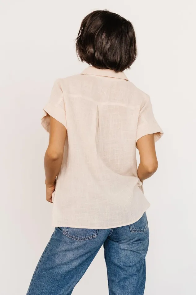 Baltic Born Blouses Shirts Women Hammond Short Sleeve Top Natural Baltic Born Blouses Shirts Women Hammond Short Sleeve Top Natural