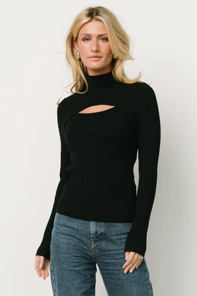 Baltic Born Blouses Shirts Women Jamie Cut Out Top Black