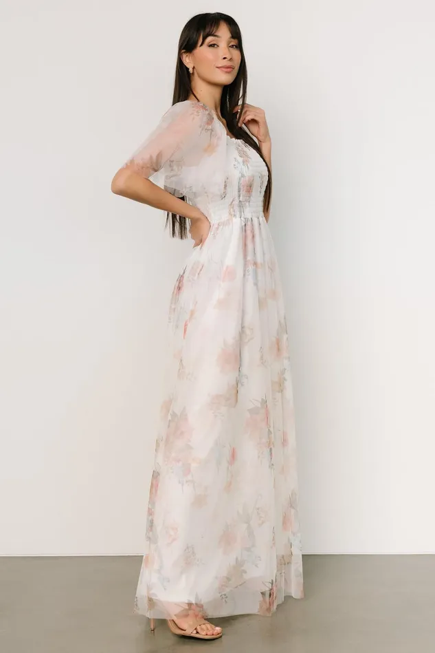 Baltic Born Bridal Women Cassandra Tulle Maxi Dress White Multi Baltic Born Bridal Women Cassandra Tulle Maxi Dress White Multi