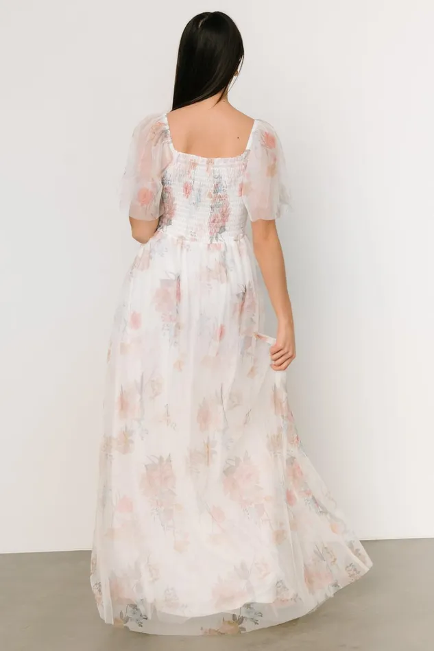 Baltic Born Bridal Women Cassandra Tulle Maxi Dress White Multi Baltic Born Bridal Women Cassandra Tulle Maxi Dress White Multi