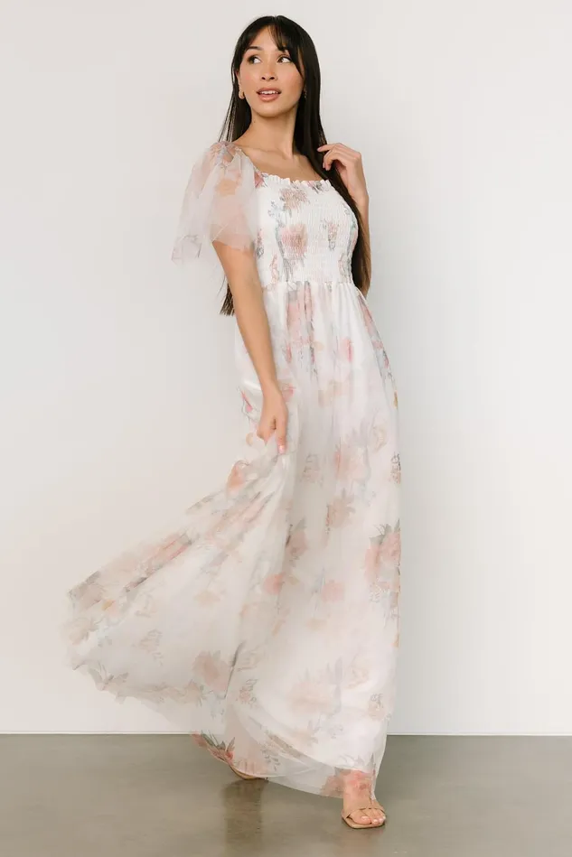 Baltic Born Bridal Women Cassandra Tulle Maxi Dress White Multi Baltic Born Bridal Women Cassandra Tulle Maxi Dress White Multi