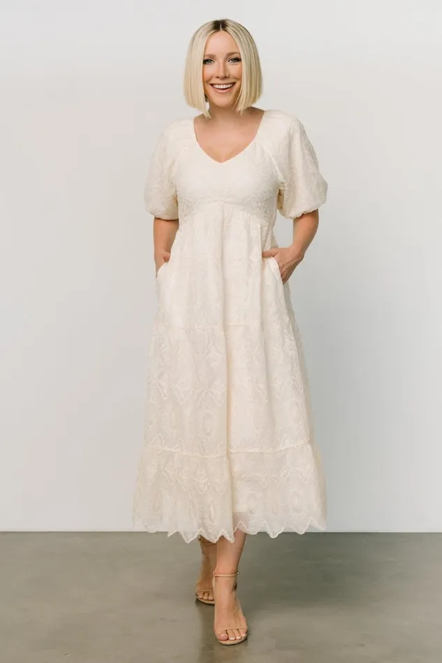 Baltic Born Bridal Women Rawlins Embroidered Dress Ivory