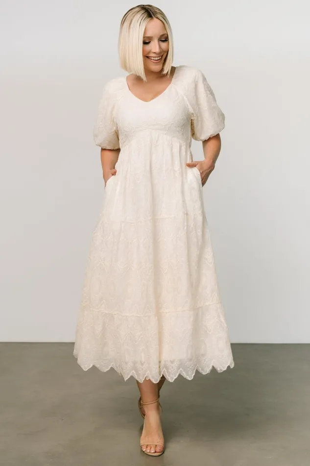 Baltic Born Bridal Women Rawlins Embroidered Dress Ivory