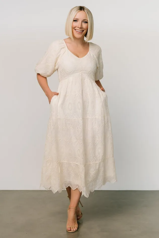 Baltic Born Bridal Women Rawlins Embroidered Dress Ivory