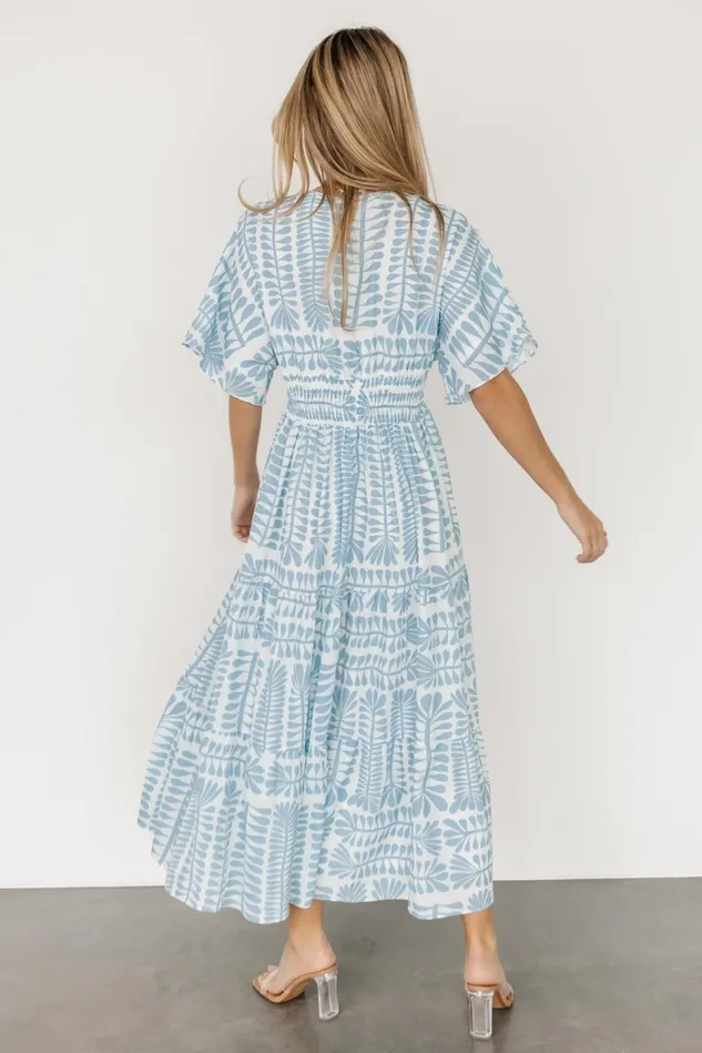 Baltic Born Bump Friendly Women Austin Kimono Dress Blue Print Baltic Born Bump Friendly Women Austin Kimono Dress Blue Print