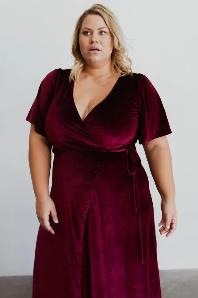 Baltic Born Bump Friendly Women Meghan Velvet Wrap Maxi Dress Mulberry Baltic Born Bump Friendly Women Meghan Velvet Wrap Maxi Dress Mulberry