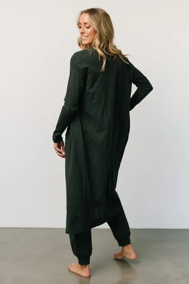 Baltic Born Cardigans Women Janae Jumpsuit Cardigan Set Dark Green