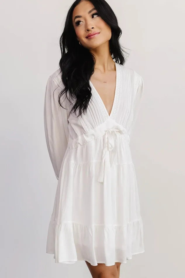 Baltic Born Cover Ups Women Amelia Boho Mini Dress Off White