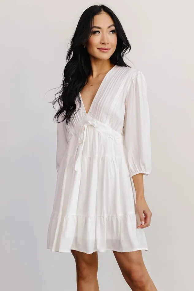 Baltic Born Cover Ups Women Amelia Boho Mini Dress Off White