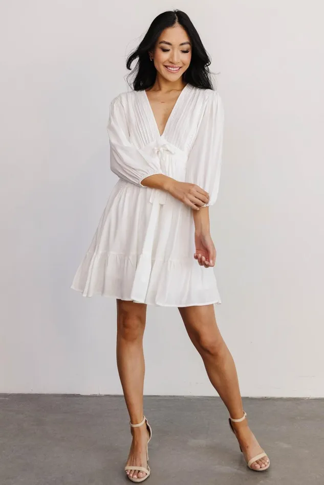 Baltic Born Cover Ups Women Amelia Boho Mini Dress Off White