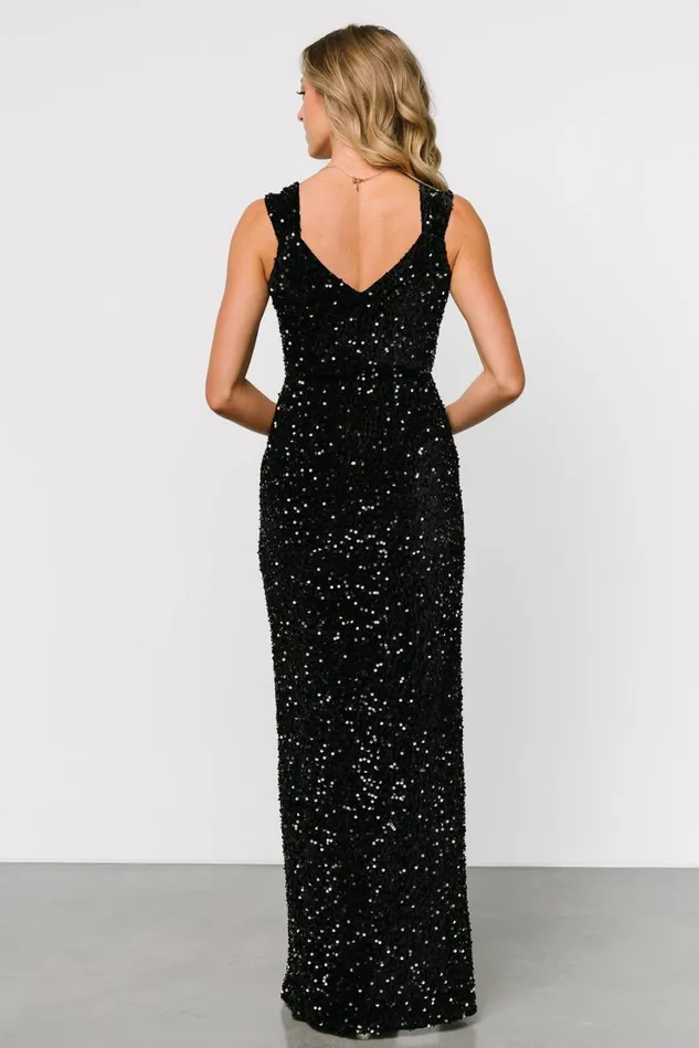 Baltic Born Maxi Dresses Women Marilyn Sequin Maxi Gown Black