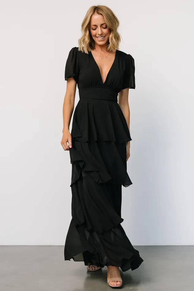 Baltic Born Maxi Dresses Women Montaigne Ruffle Maxi Dress Black