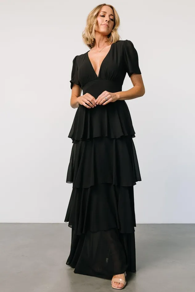 Baltic Born Maxi Dresses Women Montaigne Ruffle Maxi Dress Black