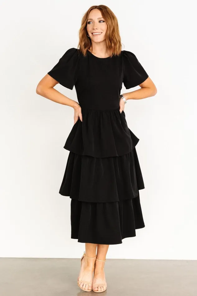 Baltic Born Midi Dresses Women Cadenza Tiered Maxi Dress Black