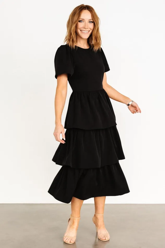 Baltic Born Midi Dresses Women Cadenza Tiered Maxi Dress Black