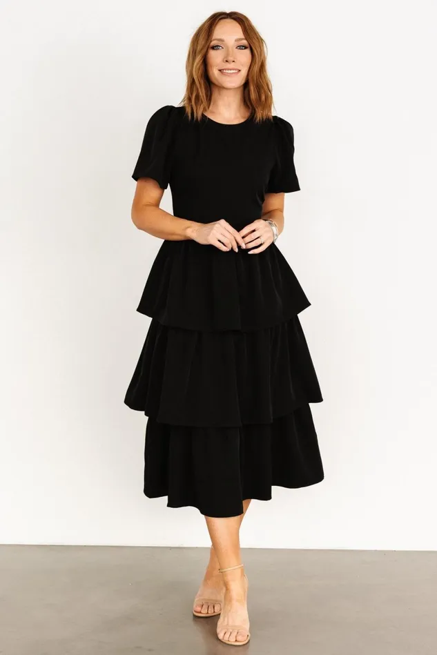 Baltic Born Midi Dresses Women Cadenza Tiered Maxi Dress Black