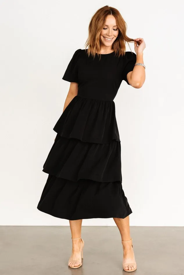 Baltic Born Midi Dresses Women Cadenza Tiered Maxi Dress Black
