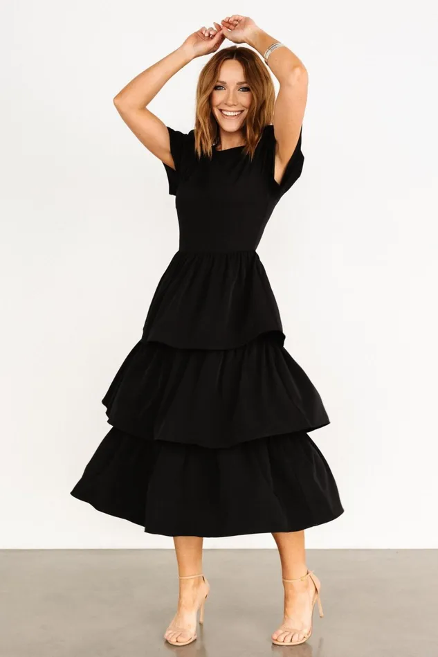 Baltic Born Midi Dresses Women Cadenza Tiered Maxi Dress Black