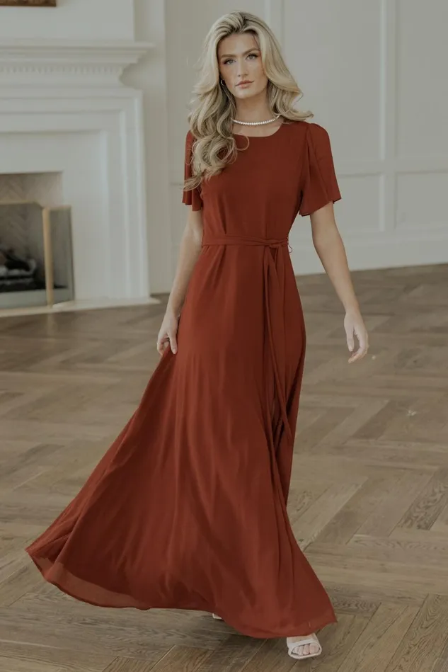 Baltic Born Mother Of The Bride Women Naomi Short Sleeve Maxi Dress Cinnamon Baltic Born Mother Of The Bride Women Naomi Short Sleeve Maxi Dress Cinnamon