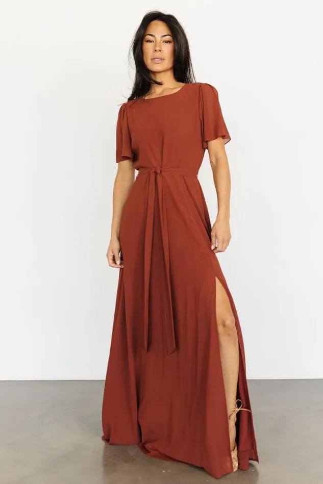 Baltic Born Mother Of The Bride Women Naomi Short Sleeve Maxi Dress Cinnamon Baltic Born Mother Of The Bride Women Naomi Short Sleeve Maxi Dress Cinnamon