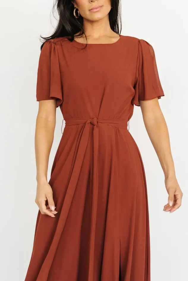 Baltic Born Mother Of The Bride Women Naomi Short Sleeve Maxi Dress Cinnamon Baltic Born Mother Of The Bride Women Naomi Short Sleeve Maxi Dress Cinnamon