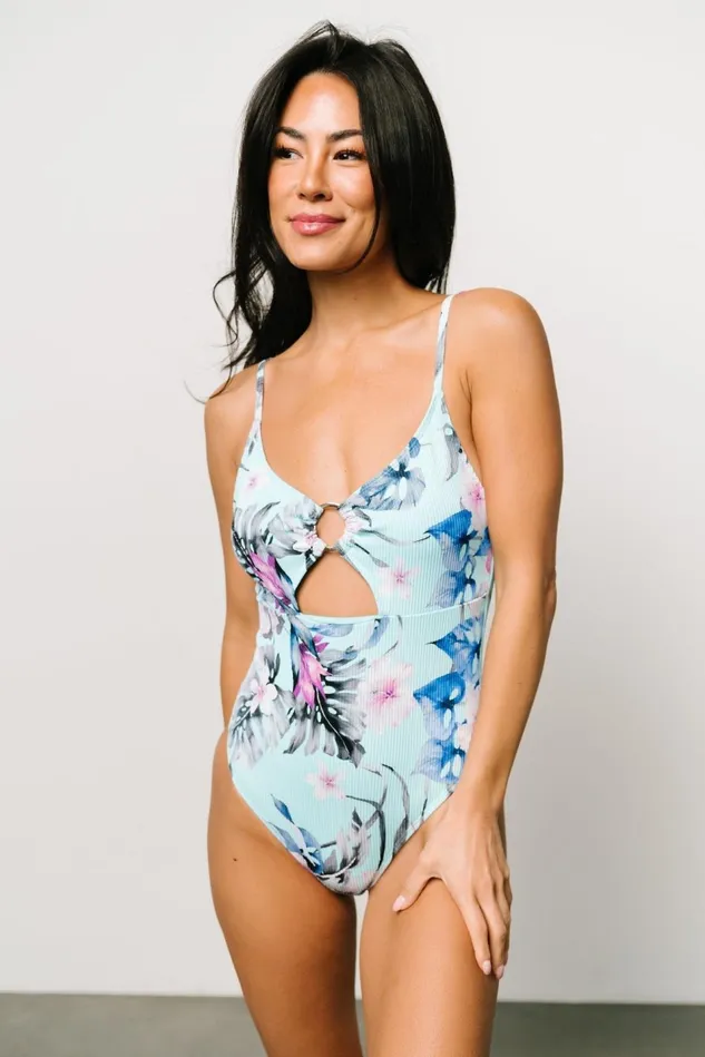 Baltic Born One Piece Women Falesia Ribbed One Piece Turquoise Floral Baltic Born One Piece Women Falesia Ribbed One Piece Turquoise Floral