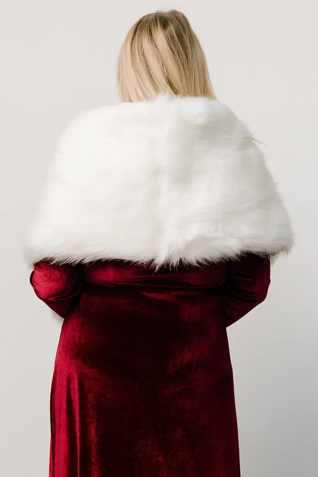 Baltic Born Shawls Women Jovie Faux Fur Shawl Pearl