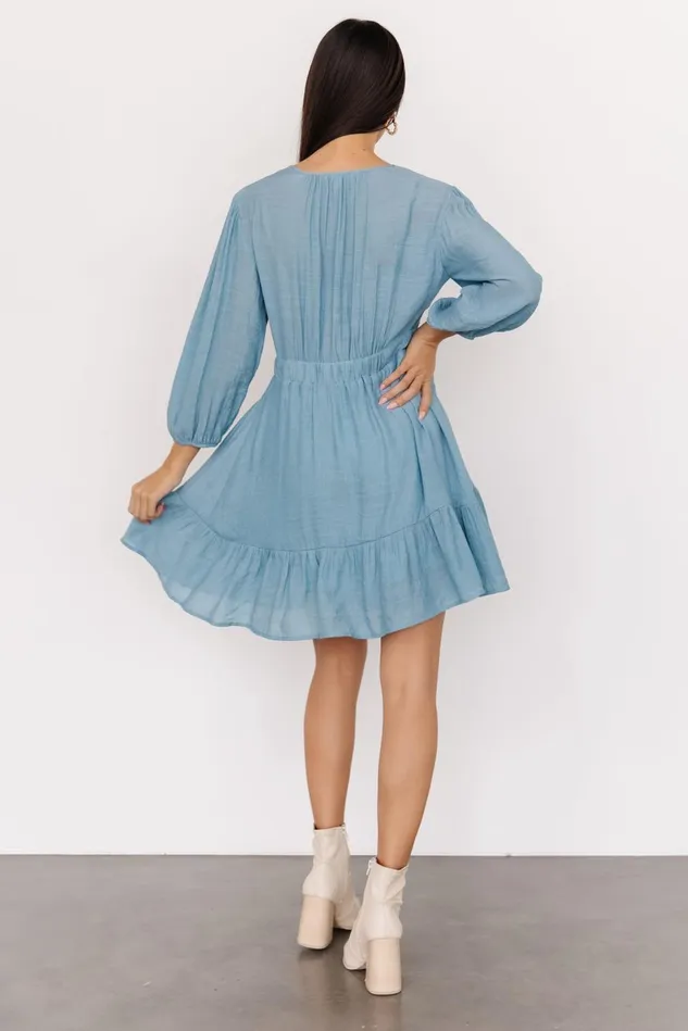 Baltic Born Short Dresses Women Amelia Boho Mini Dress Blue