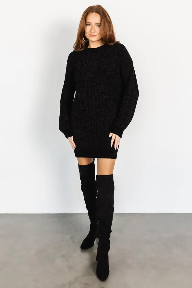 Baltic Born Short Dresses Women Christa Sweater Dress Black