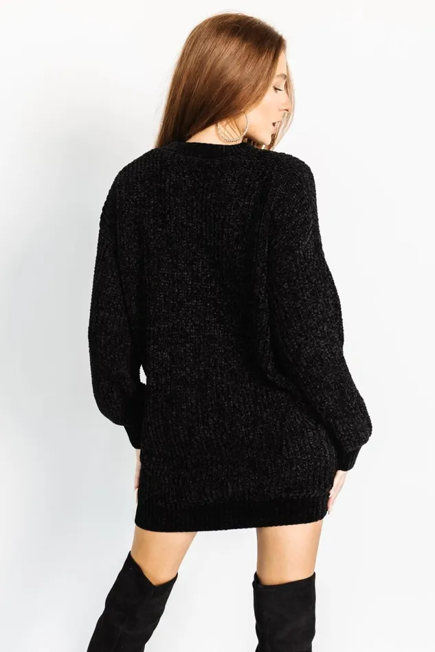 Baltic Born Short Dresses Women Christa Sweater Dress Black Baltic Born Short Dresses Women Christa Sweater Dress Black